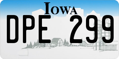 IA license plate DPE299