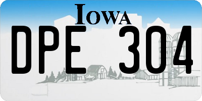 IA license plate DPE304