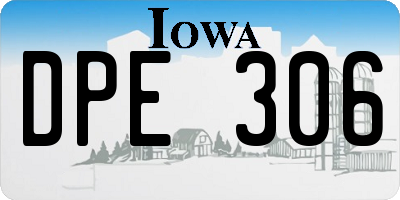 IA license plate DPE306