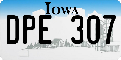 IA license plate DPE307