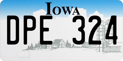 IA license plate DPE324