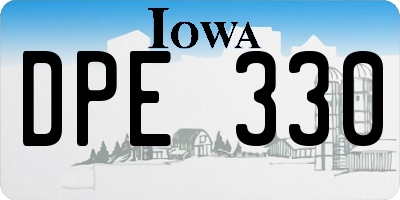 IA license plate DPE330
