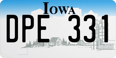 IA license plate DPE331