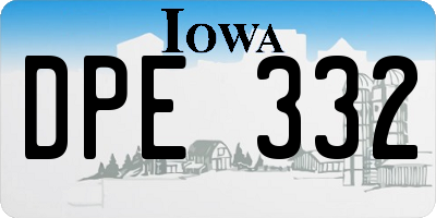 IA license plate DPE332