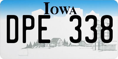 IA license plate DPE338