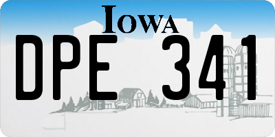 IA license plate DPE341
