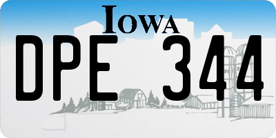 IA license plate DPE344
