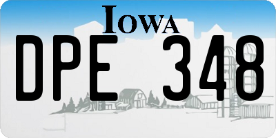 IA license plate DPE348