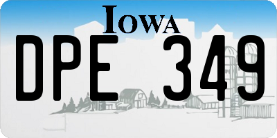 IA license plate DPE349