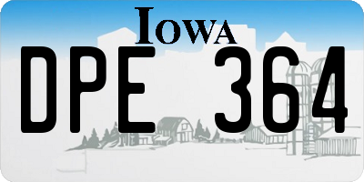 IA license plate DPE364