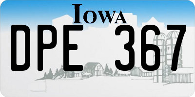 IA license plate DPE367