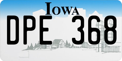 IA license plate DPE368