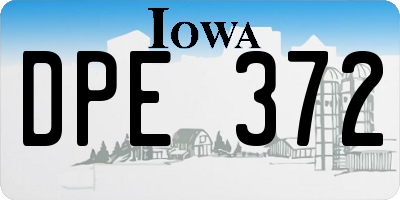IA license plate DPE372