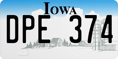 IA license plate DPE374