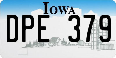 IA license plate DPE379