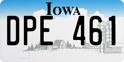 IA license plate DPE461