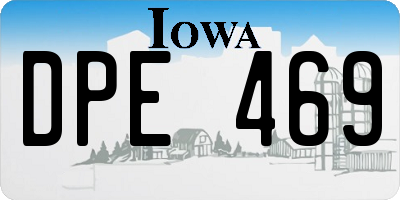 IA license plate DPE469