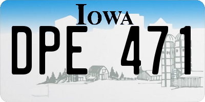 IA license plate DPE471