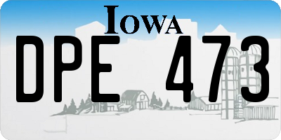 IA license plate DPE473
