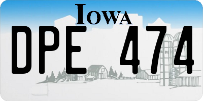 IA license plate DPE474