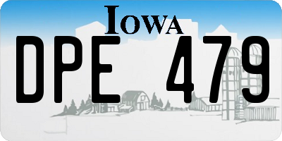 IA license plate DPE479