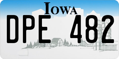 IA license plate DPE482