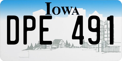 IA license plate DPE491
