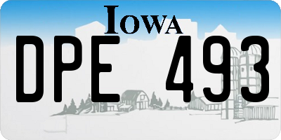 IA license plate DPE493