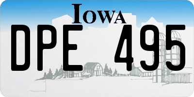 IA license plate DPE495