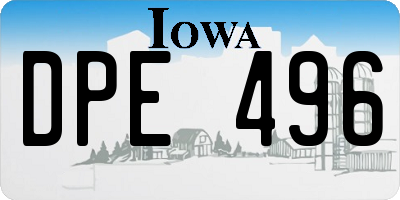 IA license plate DPE496