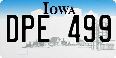 IA license plate DPE499
