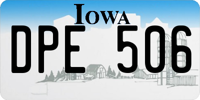 IA license plate DPE506