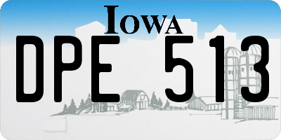 IA license plate DPE513