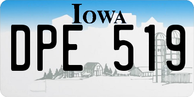 IA license plate DPE519