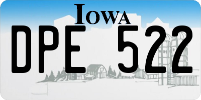 IA license plate DPE522