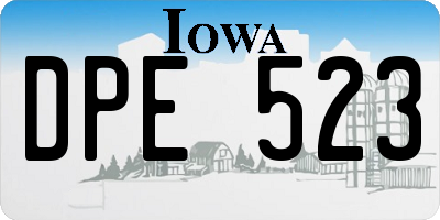 IA license plate DPE523