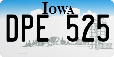 IA license plate DPE525