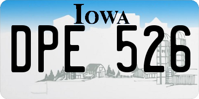 IA license plate DPE526