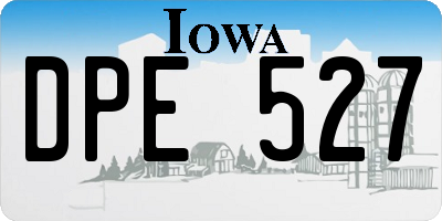 IA license plate DPE527