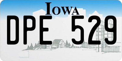 IA license plate DPE529