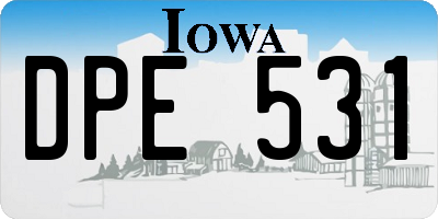 IA license plate DPE531