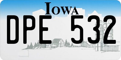IA license plate DPE532