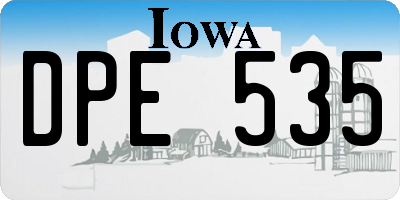 IA license plate DPE535
