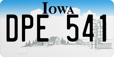 IA license plate DPE541