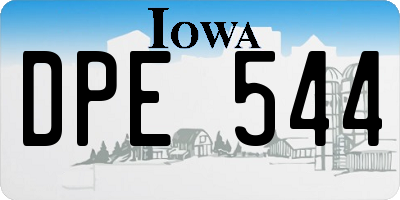 IA license plate DPE544