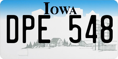 IA license plate DPE548