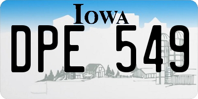 IA license plate DPE549