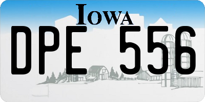 IA license plate DPE556