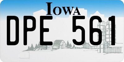 IA license plate DPE561