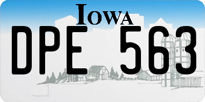 IA license plate DPE563
